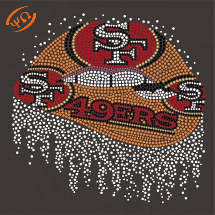 Instant Download Rhinestone Template Football 49ers 