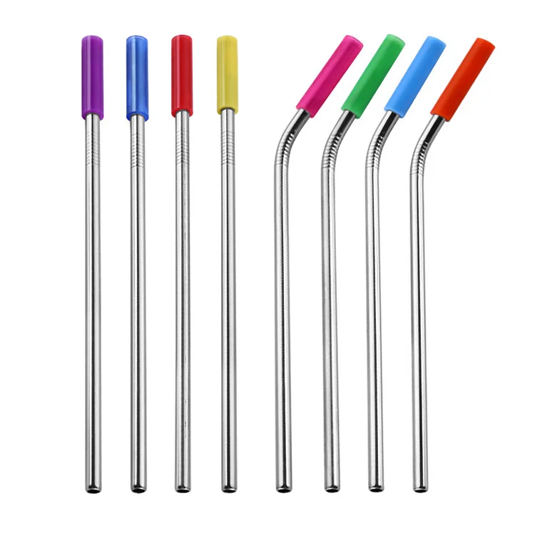 Custom Eco Friendly Reusable Stainless Steel Drinking Metal Straw with Silicone  Tips - China Stainless Steel Straw and Reusable Straw price