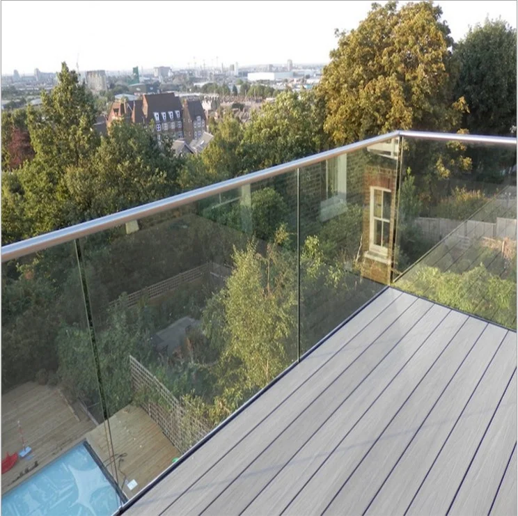 Ss Indoor Side Mounted Mall Cheap U Channel Spigot Frameless Standoff Tempered Stainless Steel Glass Balcony Railing
