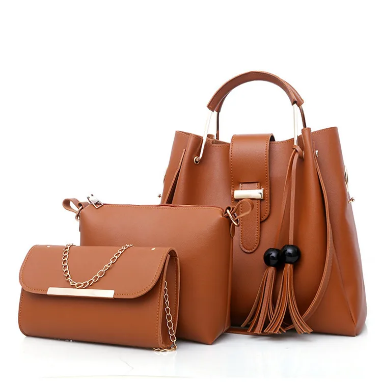 Long Tassel Shoulder Bag Women PU Leather Handbag Female Luxury