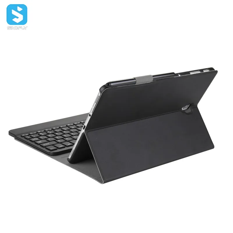 For Samsung Galaxy Tab S4(10.5)/T830/T835 With Pen Slot PU Leather Wireless Keyboard