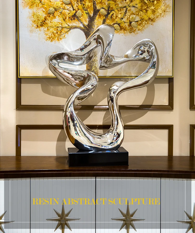 Modern Arts Sculpture Table Top Decoration Large Abstract Resin ...