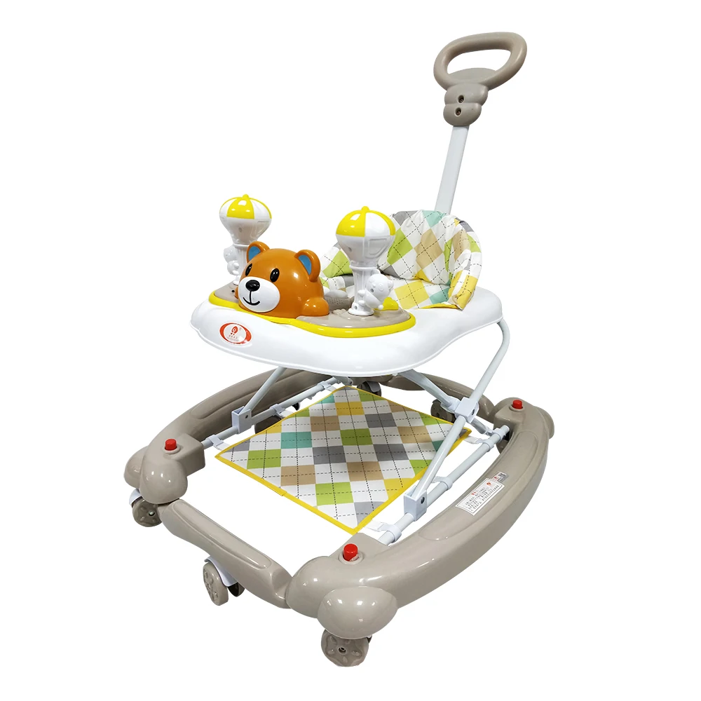Popular Musical 4 in 1 Rocking Horse Baby Walker Stroller with Push Handle