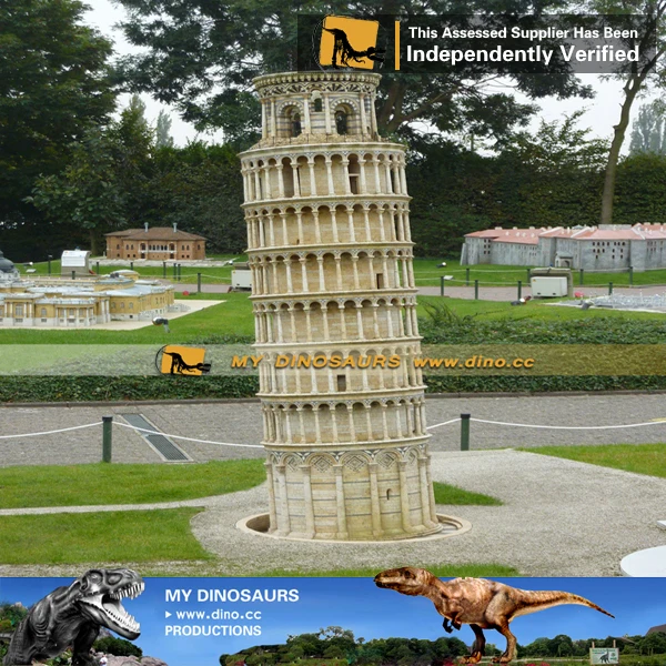 Z MYDINOミニサイズミニチュアビルディングイタリアのピサの斜塔