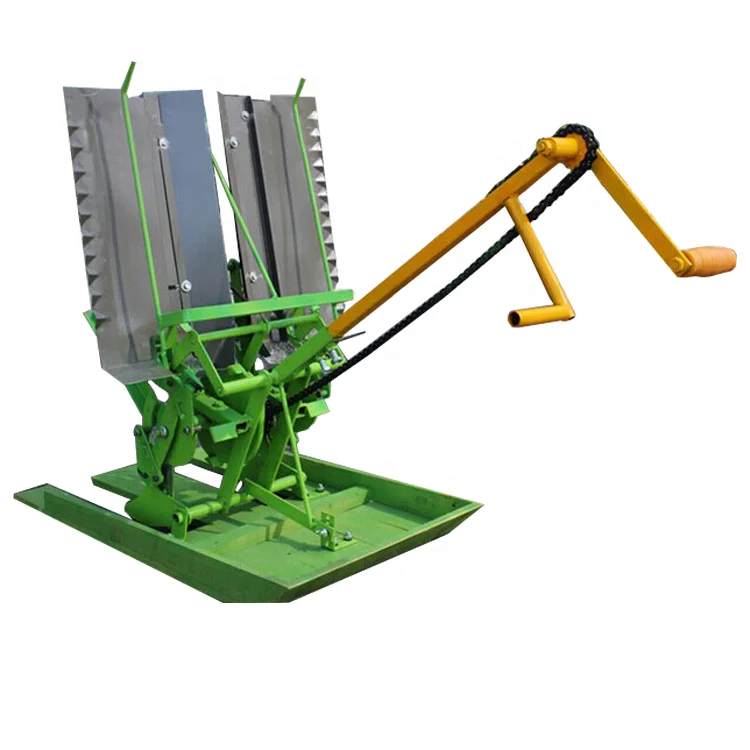 Mini Manual Rice Transplanter 2 Row Hand Working Seed Transplanter for Sale
