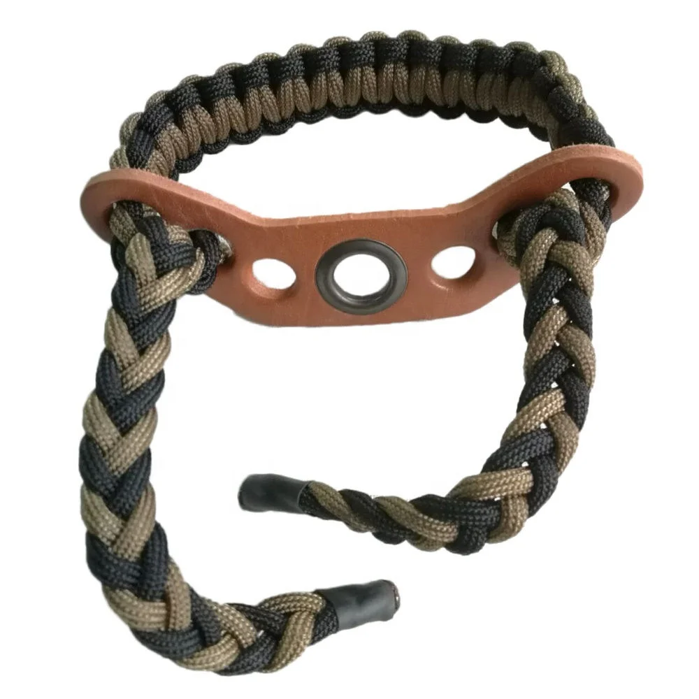 Archery Bow Wrist Sling Red Paracord Strap 550 Pound High Quality Copper Ring 