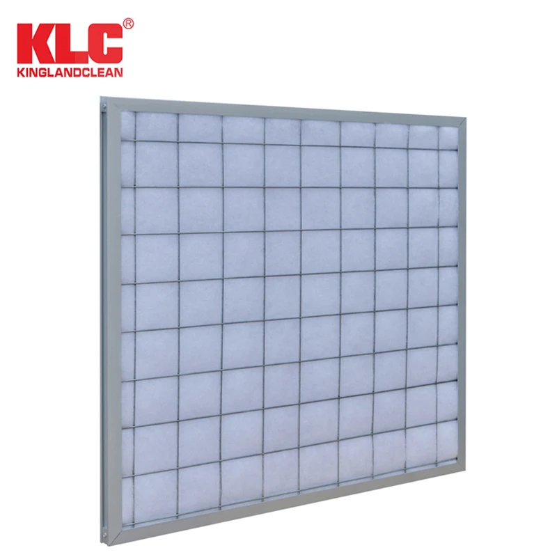 European Standard EN 779 G4 Cleanroom Panel Pre Filter Air Filter Synthetic Fiber Filter Efficiency Aluminum or Galvanized Steel