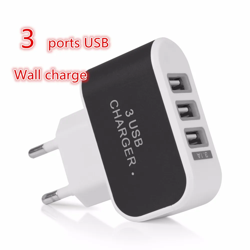 Source Charger Wall 3 USB Port quick charge 3.6v / 3A usb charging head for cell phone