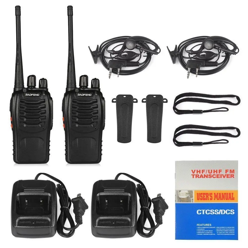 
Портативная рация Baofeng BF-888S Talkie 2 Way Radio 16ch 400-470MHZ Ham radio UHF 