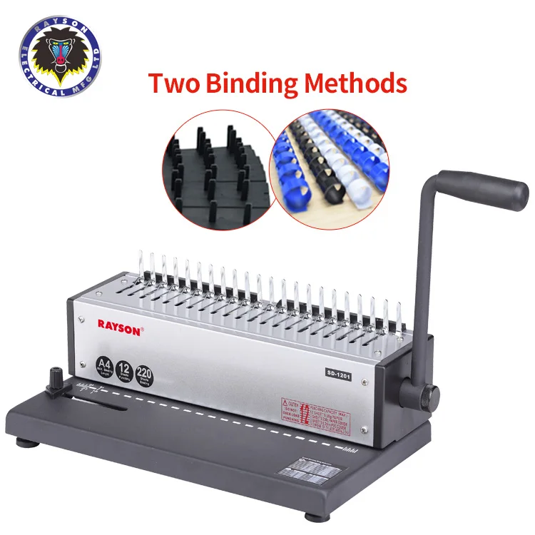 Customizable Factory Hot Sale Book Binding Machine SD-1201 Direct Price Comb Binding Machine