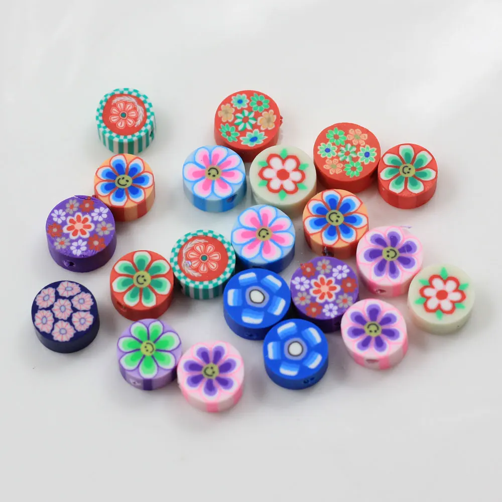 Polymer Clay Flower Beads