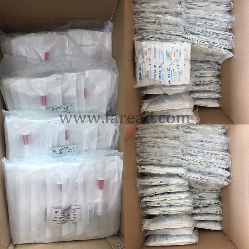 134.2khz 1.25x 7mm Animal Microchip With Syringe Nanochip Pet Used To ...