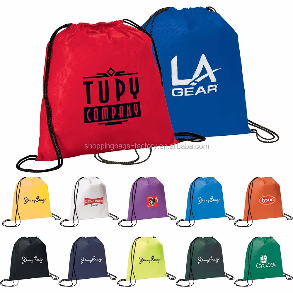 High Quality Polyester Draw String Custom Sports Backpack Gym Bag