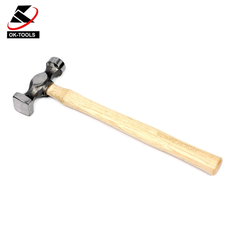 Прямая сторона листового металла молоток голова кованая с 45 # сталь высокочастотное закаливание зеркальная полировка ручка орех