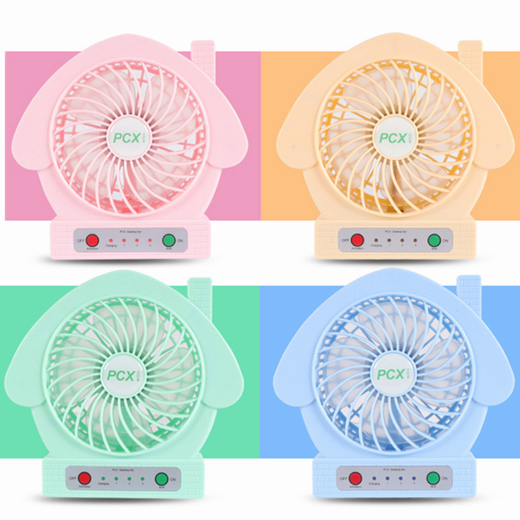Детские летние игрушки дом мультфильм электронный вентилятор три переключения передач красочные огни Настольный вентилятор