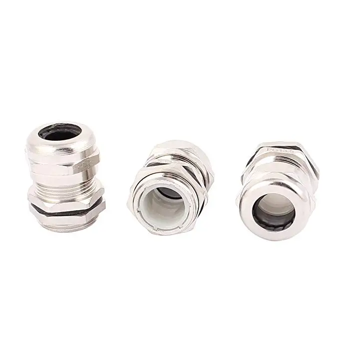 M12 Cable Gland Metal Waterproof Wire Glands Joints for 3mm-6.5mm Dia Range 