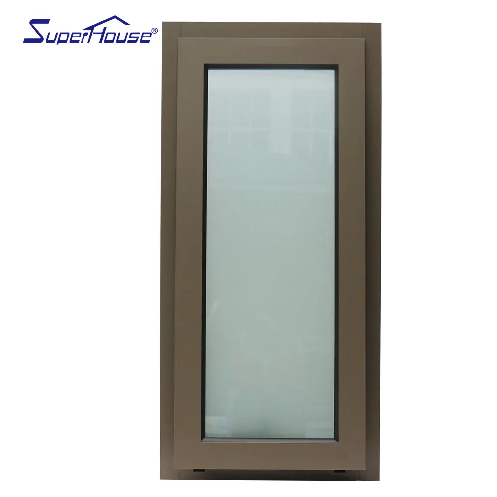 Australia standard Double Toughened Obscured Glazed Chain Winder Awning Windows for bathroom