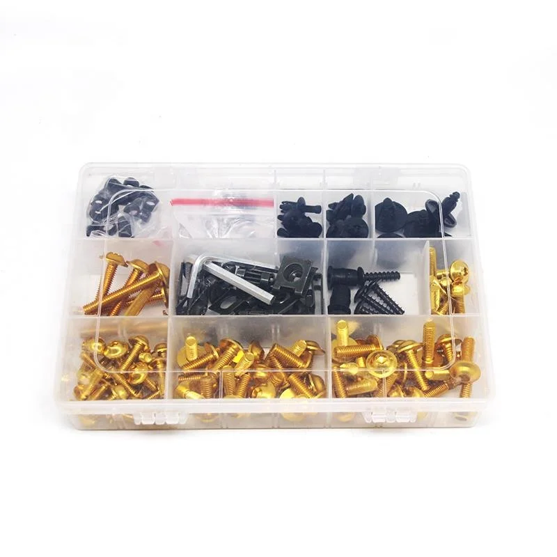 Универсальный алюминиевый CNC обтекатель лобового стекла мотоцикла модифицированные болты наборы гаек крепежные зажимы винты для CBR GSXR YZF YBR