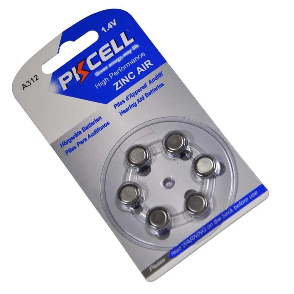 pkcell hearing aid batteries 312 a312