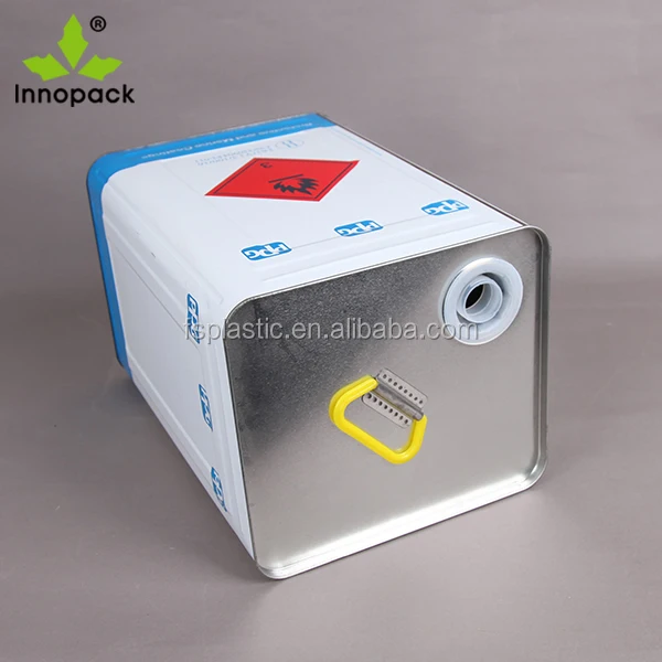 UN Standard 18ltr square Tin Can 18 Liter square Metal Paint Cans with Metal Screw Lid with Plastic Cap