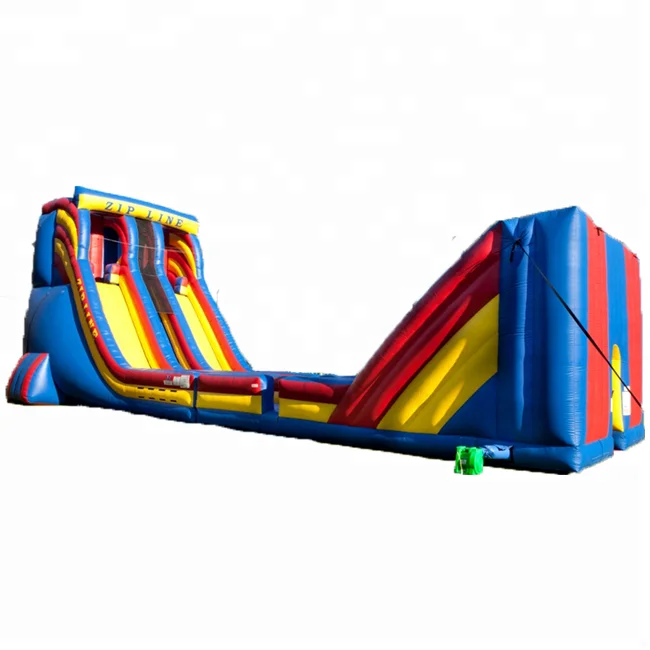 avalanche Single lane Inflatable Zip Line/inflatable Mobile Zipline/inflatable Jumper Obstcle Zip Line for Rental
