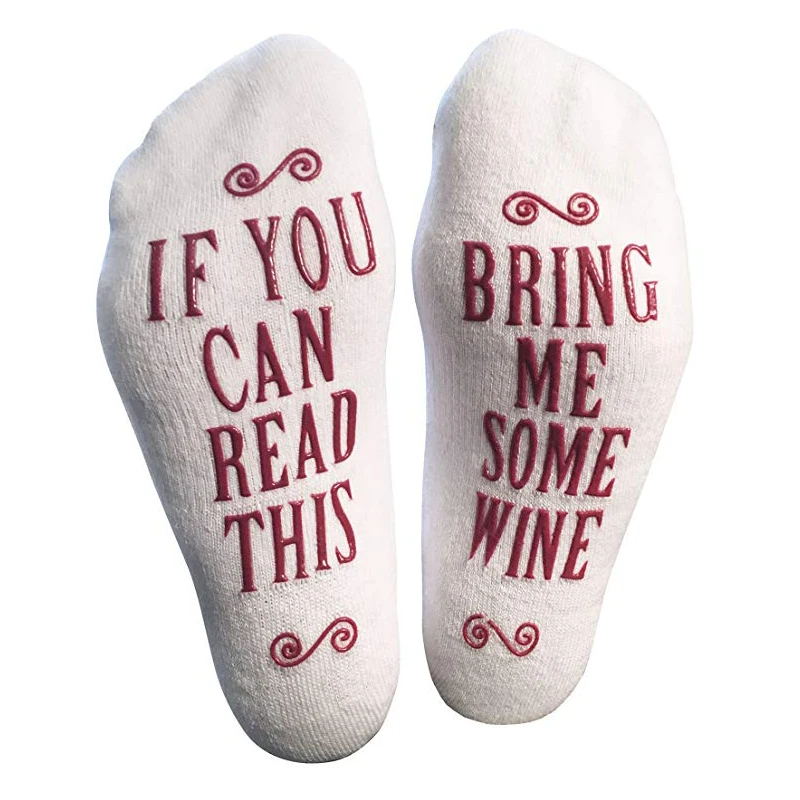 IF YOU CAN READ THIS BRING ME WINE Men and Women Socks Cotton Socks 