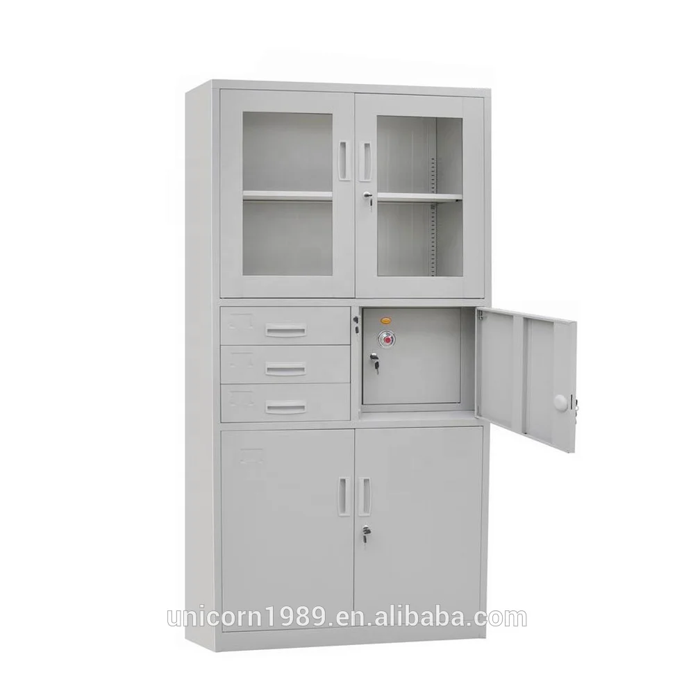 Luoyang Office Metal 3 Drawer File Cabinets, Steel Filing Cupboard with Inside Safe Box