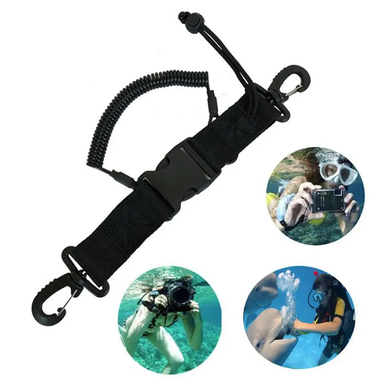 Scuba Choice Diving Dive Snappy Coil Camera Lanyard and Quick Release Buckle
