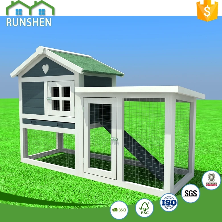 Extra Large Wooden Rabbit Hutch Double Decker Bunny Cat Cages Custom Fir Wood Pig Pet Cages Houses Product