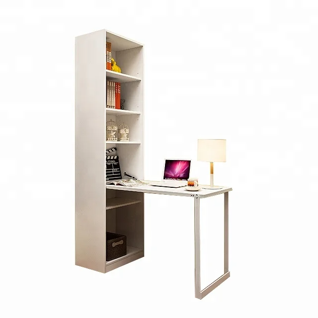 Scrivania Portatile Pieghevole Fayquaze Con Cassetto E Portabicchiere – Per Laptop Fino A 17 Pollici, MDF E Metallo, Bianca, 60x40x27 Cm