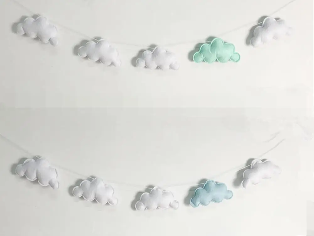 Подвеска ручной работы в скандинавском стиле, украшение на стену в виде облака, Игровая палатка для детской комнаты, украшение для кровати