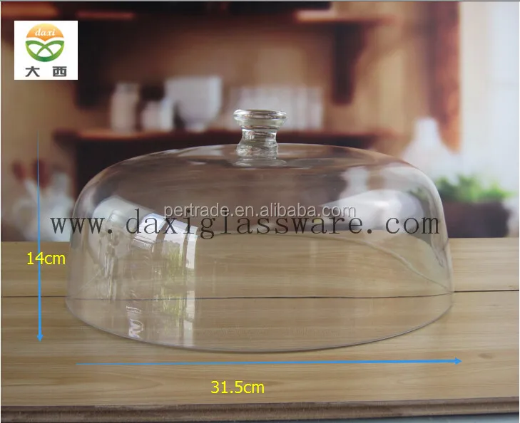 Rotatable Glass Cake Plate Multipurpose Clear Glass Cake Decoration Set