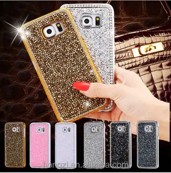 For Samsung Galaxy S7 Edge Note 5 4 S6 S5 S8 p Case PC Hard Back Cover Luxury Bling Diamond Crystal Glitter Electroplating Cases