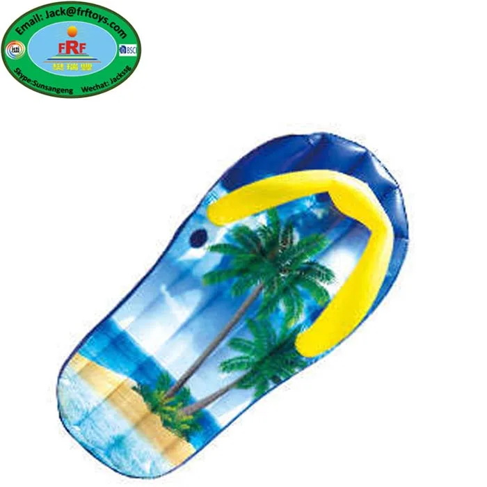 Summer Party Pool Fun Vinyl Inflatable Thong Flip Flops Slipper Pool Float Raft Beach Mattress