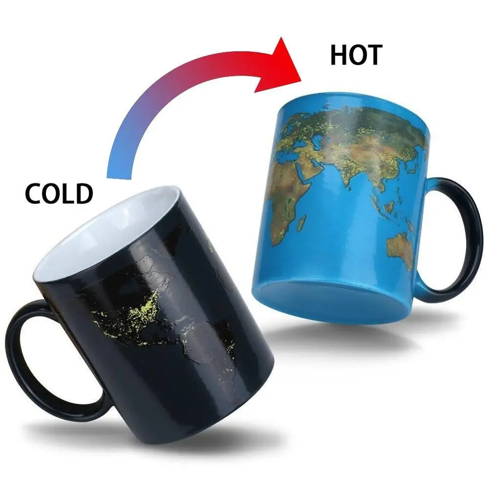 Heat Color Changing Mug Morning Color Cup Coffee Magic Tea Hot Cold Sensitive 