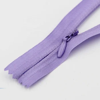 3# 9 Inch Invisible Plastic Nylon Close-end Waterproof Custom Invisible Zippers For Garment