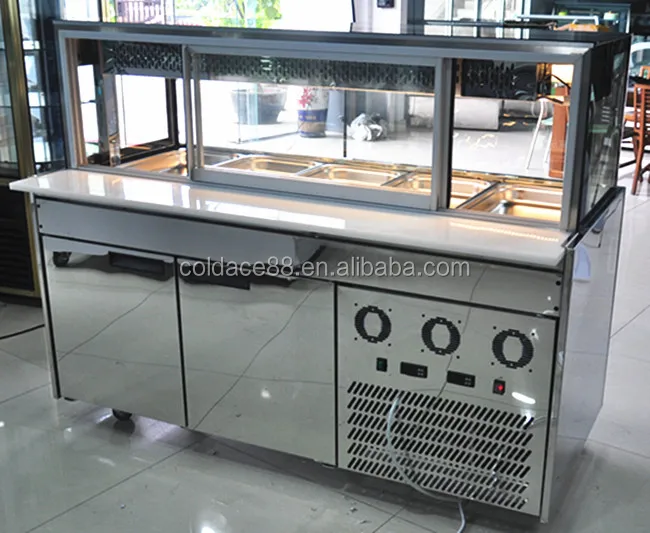 Used Subway Salad Sandwich Prep Table Refrigerated Kitchen Freezer
