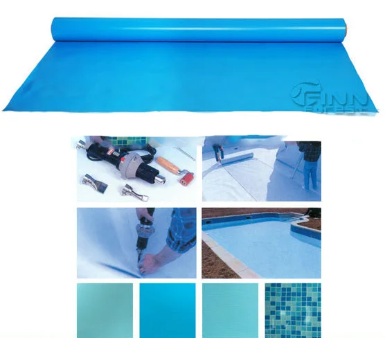 1,5 мм круглая синяя пленка для бассейна из ПВХ