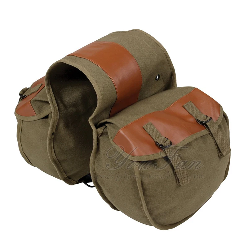 canvas saddle bag motorcycle