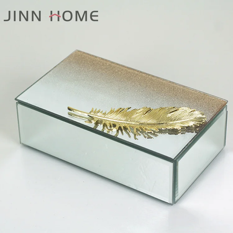 Glitzer Spiegel - Personalised Golden Glitter Jewellery Box