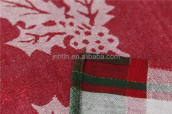 Рождественские небеленные хлопчатобумажные полотенца из жаккардового полотна на заказ