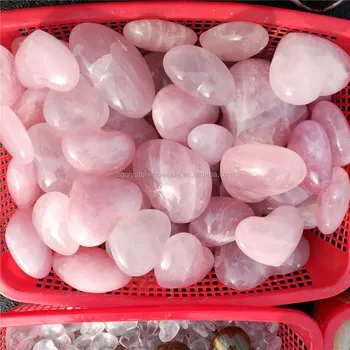 Wholesale price Quartz Rose Quartz Crystal Hearts Gemstone Hearts
