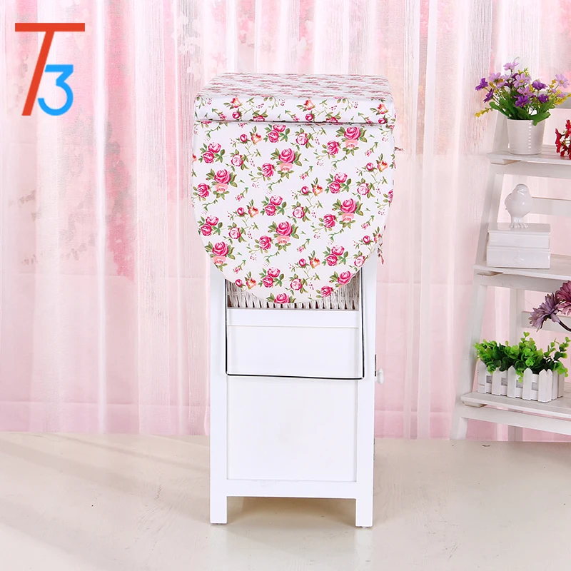 Ironing Board Table Wooden Cabinet with Storage Wicker Drawer