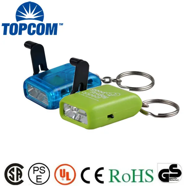Mini Hand Crank dynamo Led Keychain Light