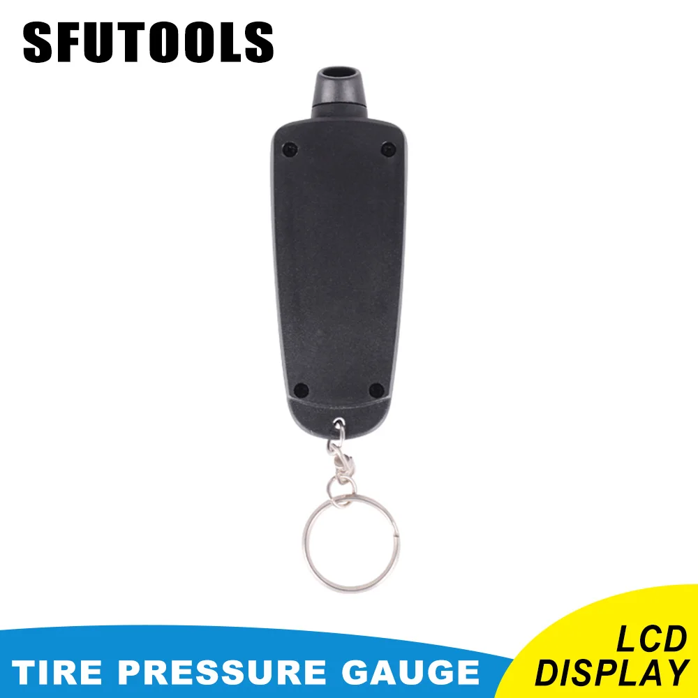LCD Display Digital Tire Gauge with Keychain 150PSI Tyre Pressure Gauge