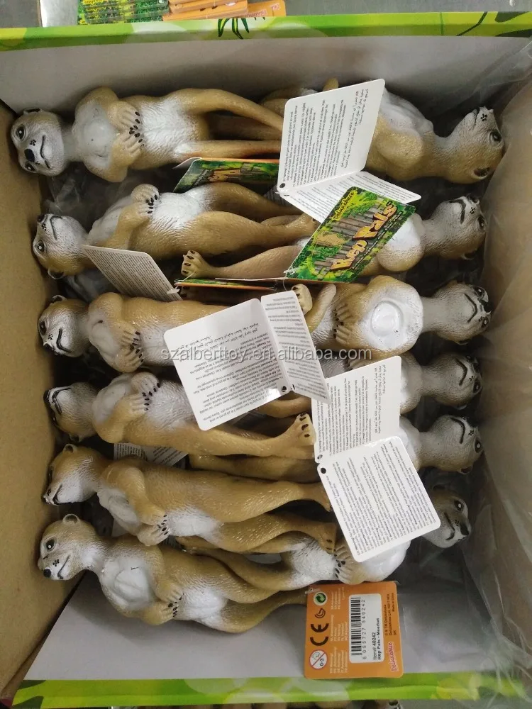 Plastic Animal World Rubber Meerkat Creative Educational Anti-Anxiety Stress Relief Novelty Unisex Toys