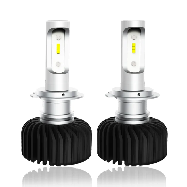 No Radio Interference Led Headlight H7 4300K Ce Rohs Certification Fanless Auto Led Headlight Xenon Bulb H7 Projector Lens