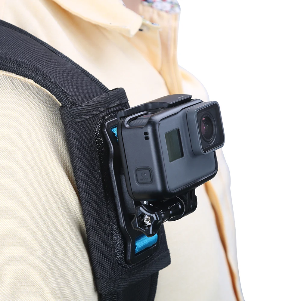Insta 360 Camera Osmo Action sistema de fijación para GoPro Hero 8 Hero 7 Hero 6 5 4 3 Session TELESIN Bolsa mochila correa de hombro con almohadilla ajustable para el hombro y gancho J