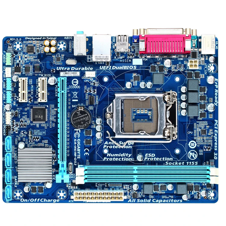 GIGABYTE Intel H61M-DS2 中古マザーボード Intel LGA1155 ソケット 