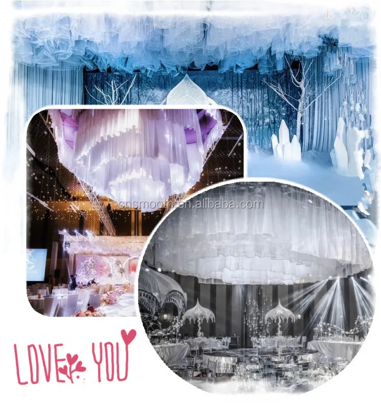 Свадебное украшение Потолочная занавеска драпировка свадебные